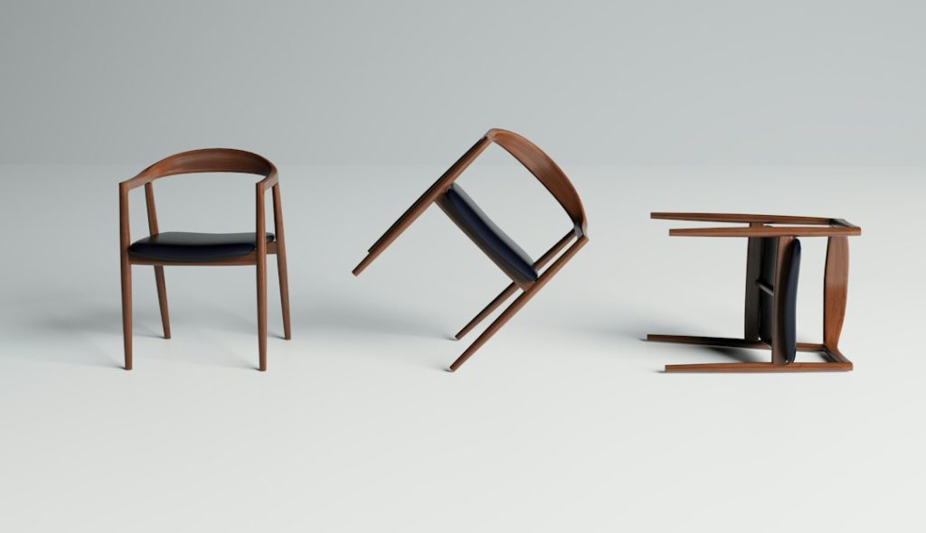Modern Ergonomic Wooden Nordic Chair - view 2