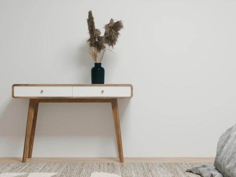 Modern Minimalist Wooden Rustic Study Table