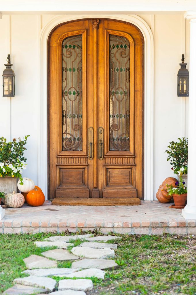 Solid Ash Wood Classic Main Entrance Door