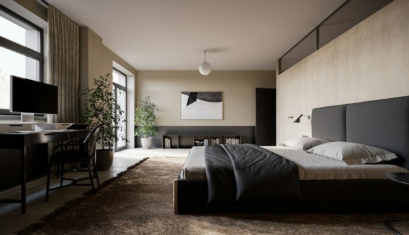 Minimalist Low-Profile Wooden Modern Bed