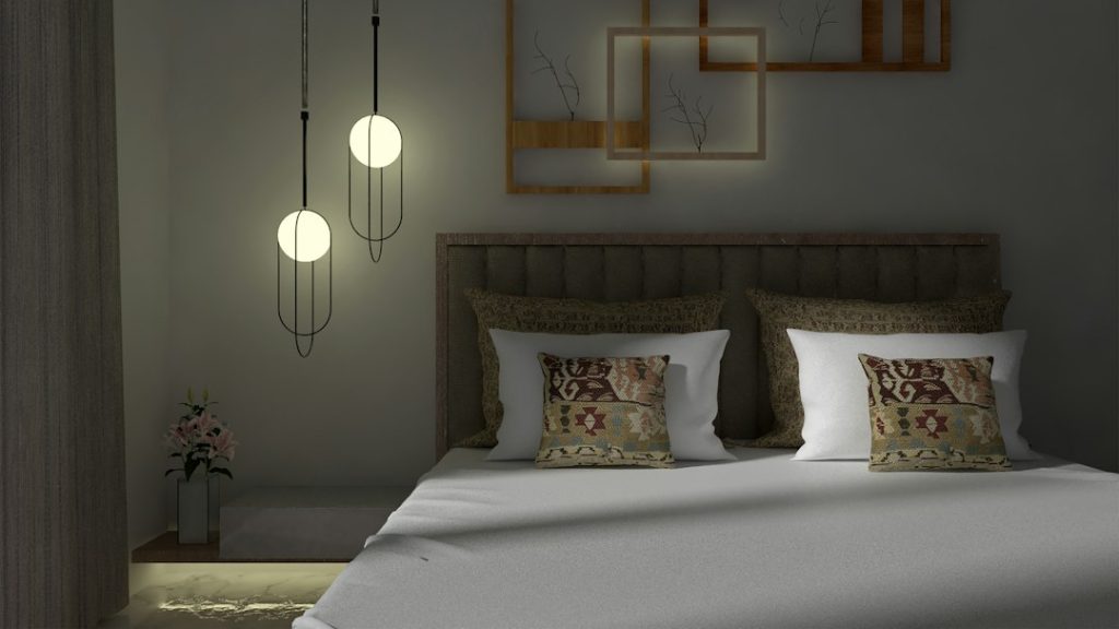 Minimalist Low-Profile Wooden Rustic Bed