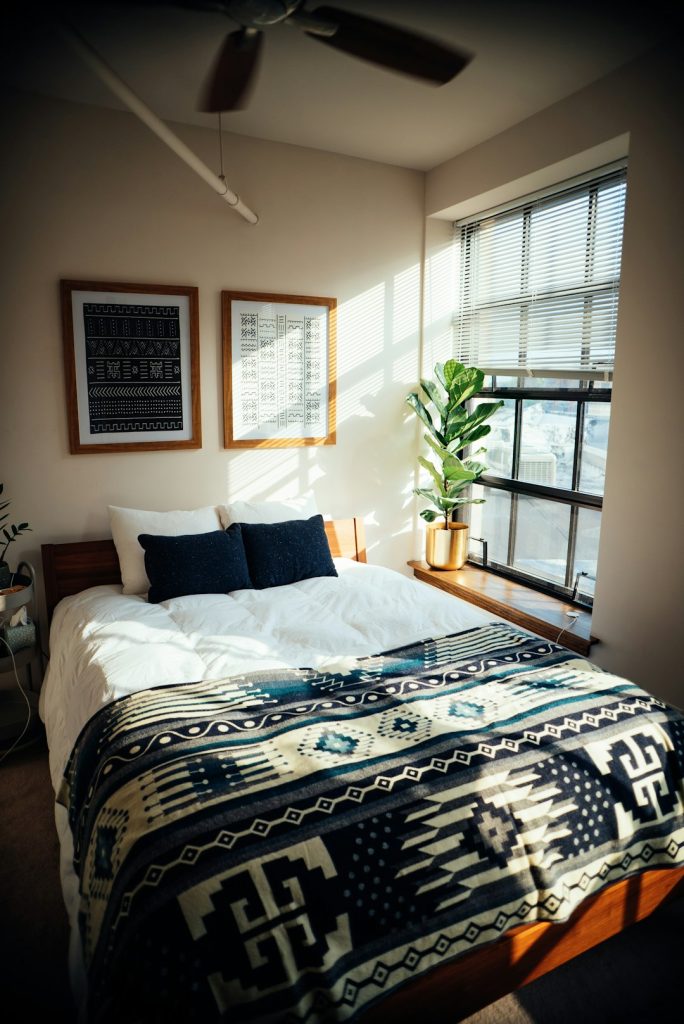 Minimalist Low-Profile Wooden Rustic Bed