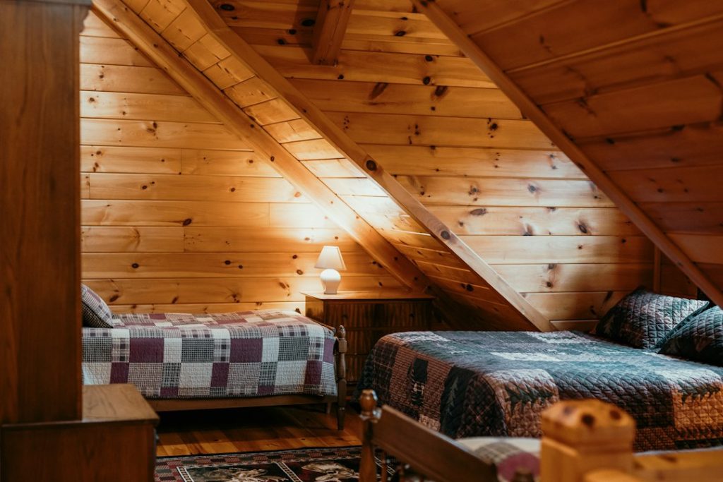 Minimalist Low-Profile Wooden Rustic Bed - view 3