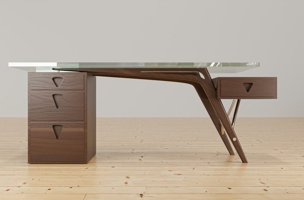 Modern Minimalist Wooden Royal Study Table - view 3
