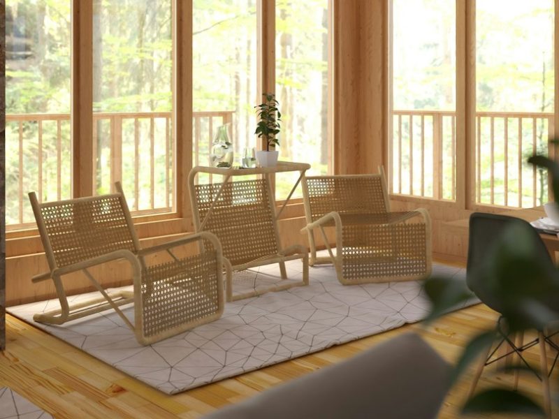 Luxury Polish Finished Nordic Chair