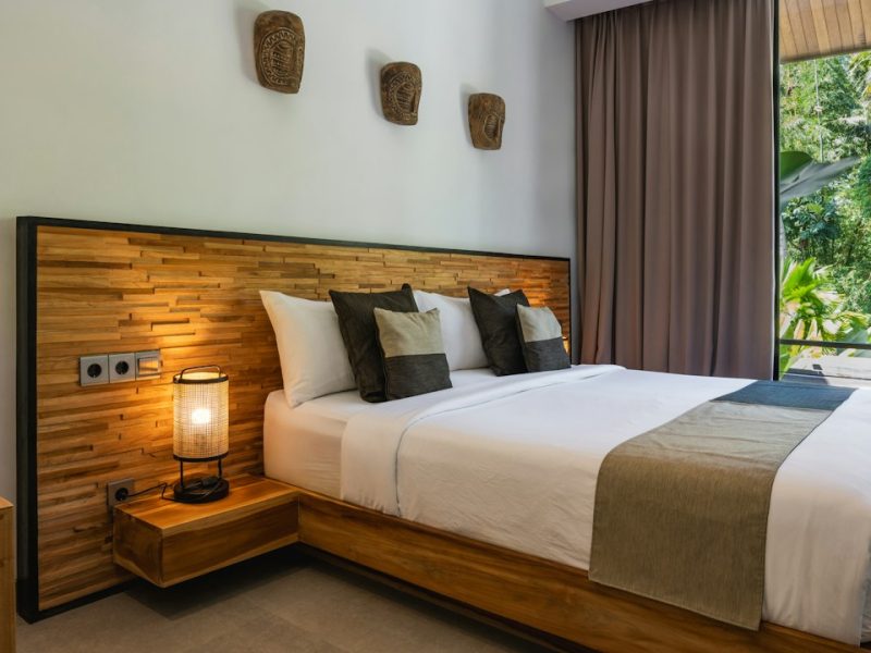 Minimalist Low-Profile Wooden Royal Bed