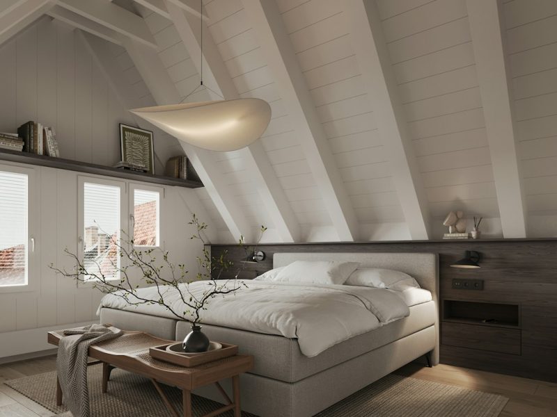 Modern Queen Size Wooden Classic Bed with Side Tables