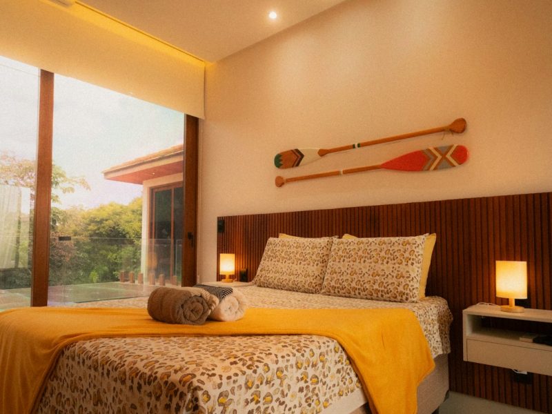 Minimalist Low-Profile Wooden Luxury Bed