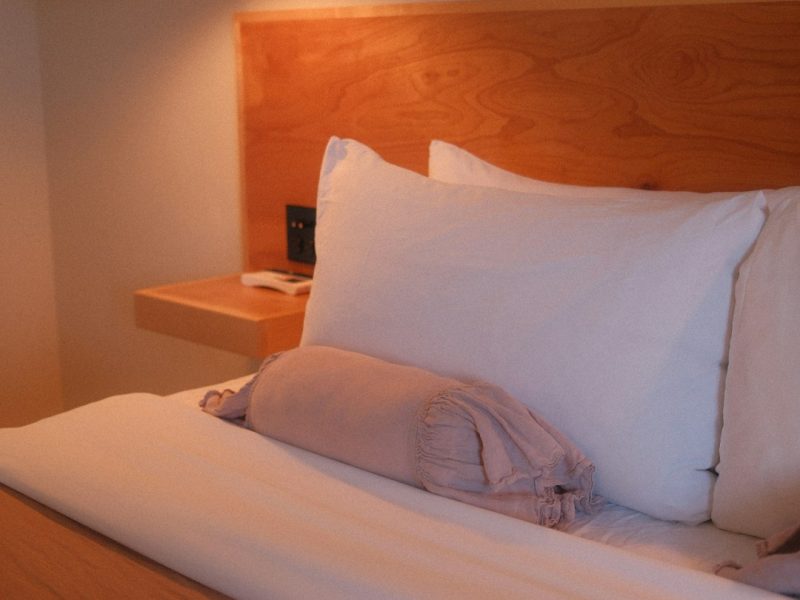 Minimalist Low-Profile Wooden Nordic Bed