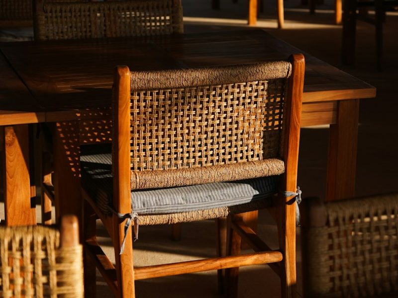 Minimalist Executive Wooden Rustic Chair