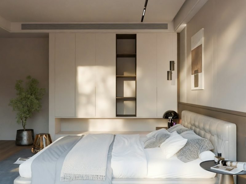 Minimalist Low-Profile Wooden Classic Bed