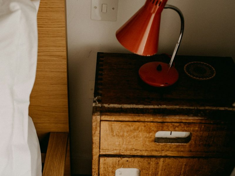 Minimalist Low-Profile Wooden Nordic Bed