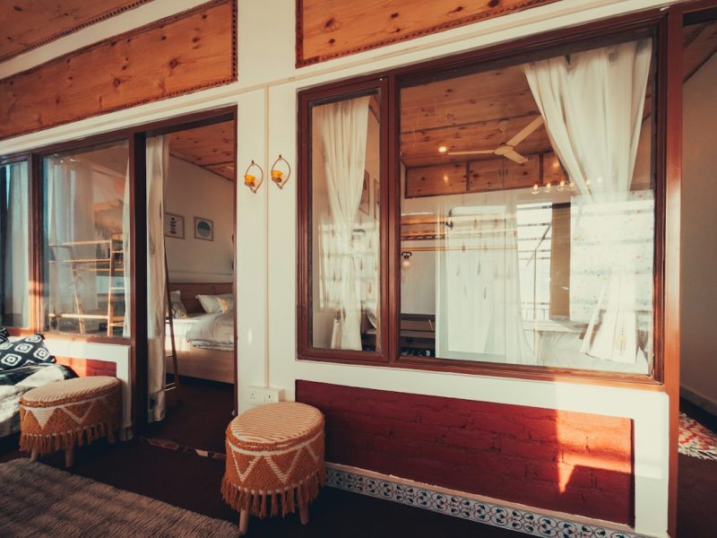 Minimalist Low-Profile Wooden Rustic Bed