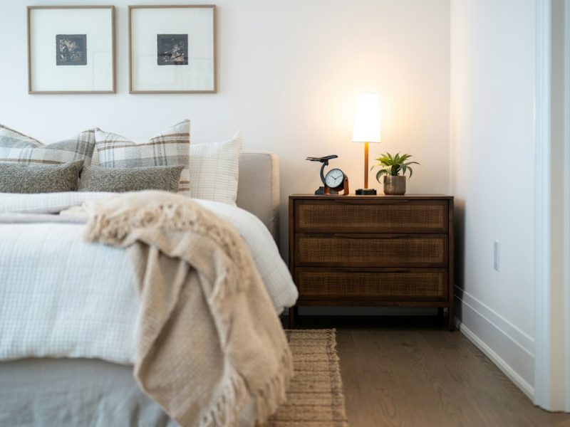 Minimalist Low-Profile Wooden Royal Bed