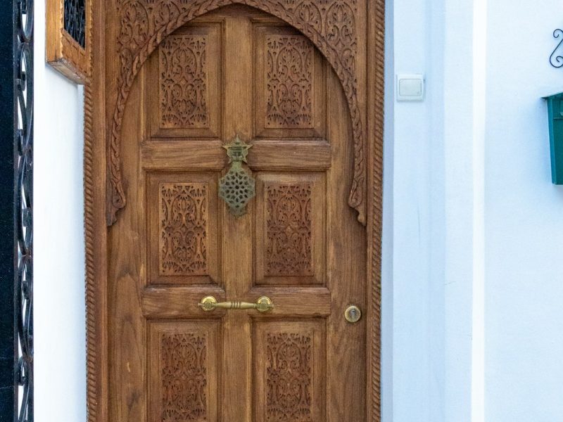 Solid Ash Wood Nordic Main Entrance Door