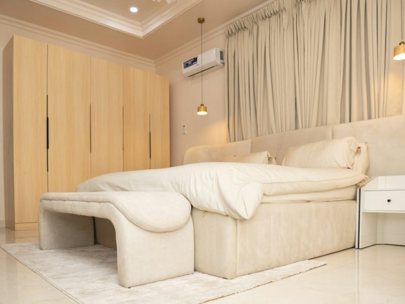 Minimalist Low-Profile Wooden Contemporary Bed