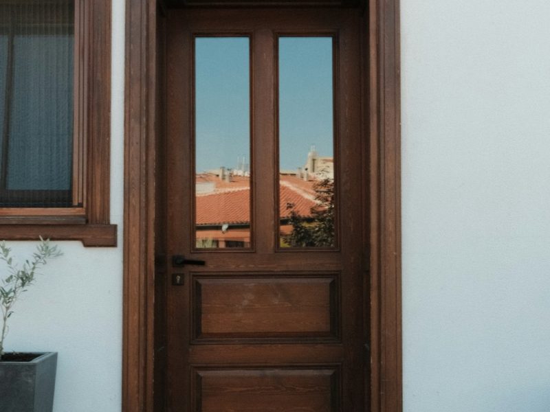 Luxury Veneer Finish Nordic Panel Door